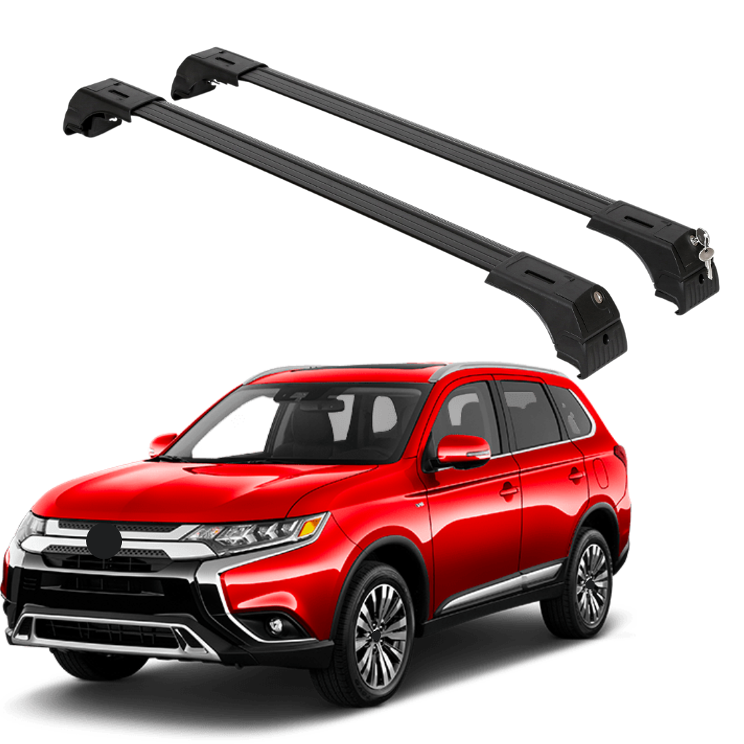 ERKUL Roof Rack Cross Bars for Mitsubishi Outlander 2013-2021 - Black