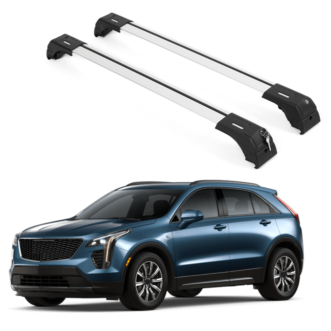 Erkul Roof Rack Cross Bars Fits Cadillac XT4 2019-2025 Fits Flush Rails Silver