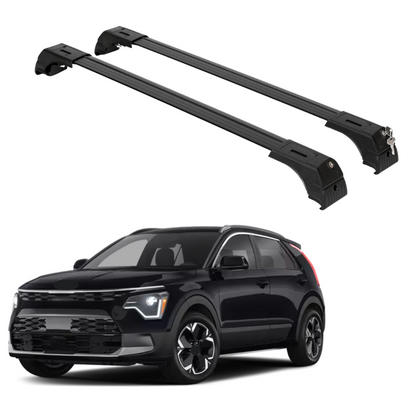 Erkul Roof Rack Cross Bars Fits Kia Niro 2023-2025 Fits Flush Rails Black