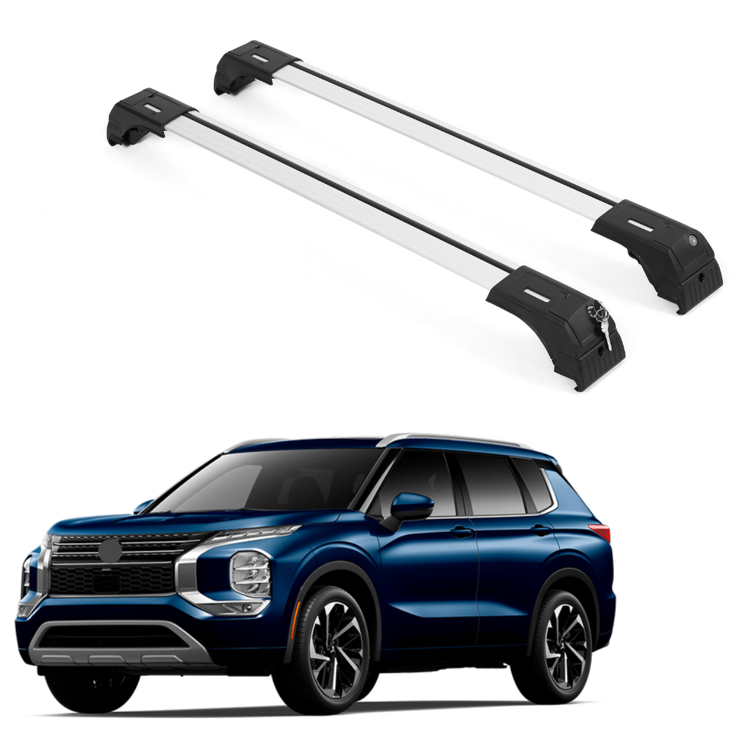 Erkul Roof Rack Crossbars Fit Mitsubishi Outlander 2022-2025 Aluminum Silver