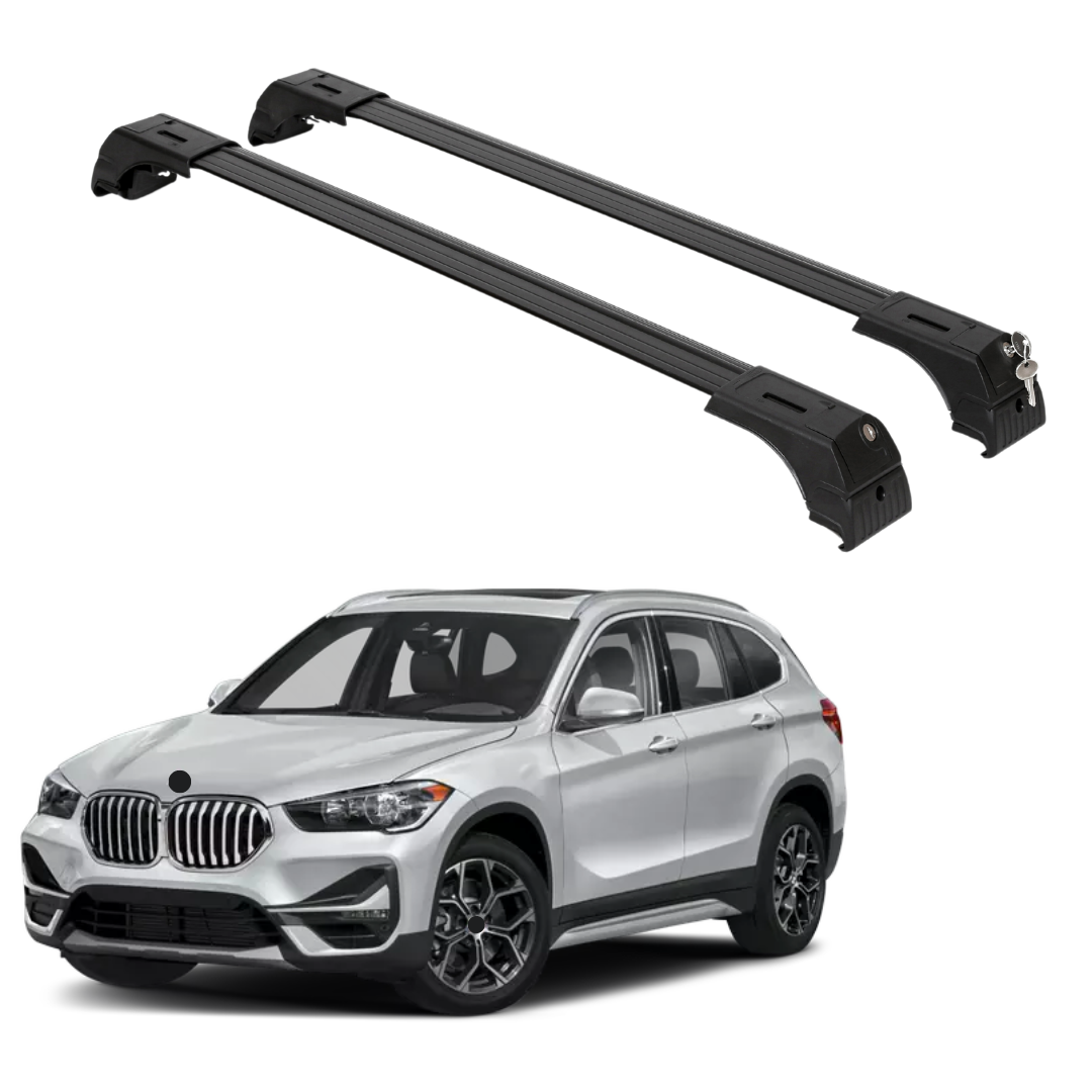 ERKUL Roof Rack Cross Bars for BMW X1 F48 2016-2022 - Black