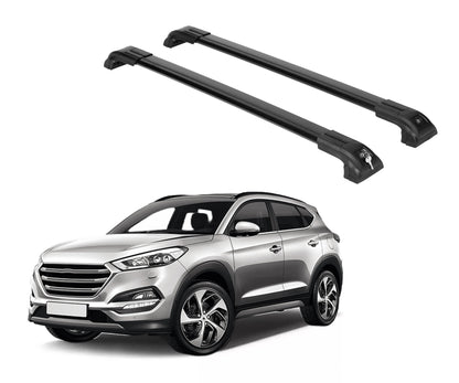 ERKUL Heavy Duty 220lbs Roof Rack Cross Bars for Hyundai Tucson 2016-2021  For Flush Rails - Black