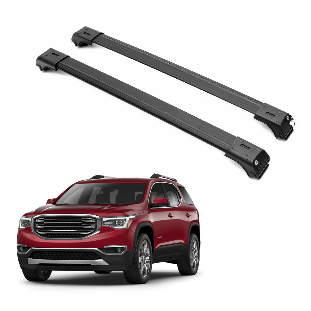 ERKUL Roof Rack Cross Bars for GMC Acadia 2017-2023 For Raised Rails - Black