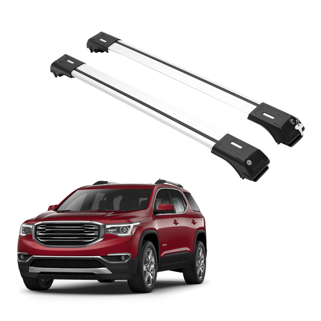 ERKUL Roof Rack Cross Bars for GMC Acadia 2017-2023 For Raised Rails - Black