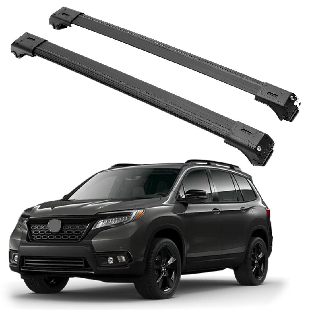 ERKUL Roof Rack Cross Bars Fits Honda Passport 2019-2025 Fits Raised Rails Black