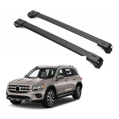 ERKUL Roof Rack Cross Bars Fits Mercedes GLB 2020-2026 Fits Raised Rails Black