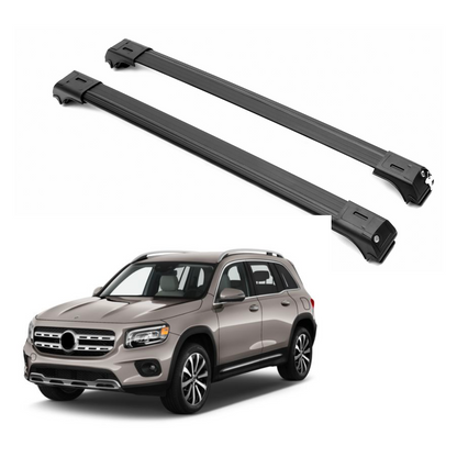 ERKUL Roof Rack Cross Bars Fits Mercedes GLB 2020-2025 Fits Raised Rails Black