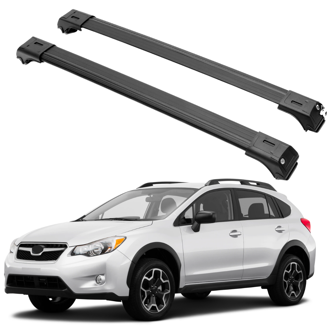 ERKUL Roof Rack Cross Bars for Subaru Crosstrek 2018-2023 For Raised Rails - Black