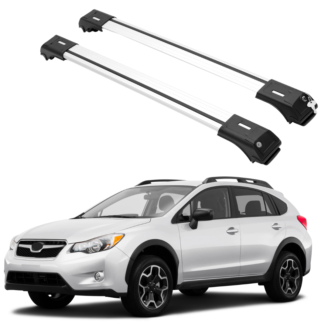 ERKUL Roof Rack Cross Bars for Subaru Crosstrek 2018-2023 For Raised Rails - Silver