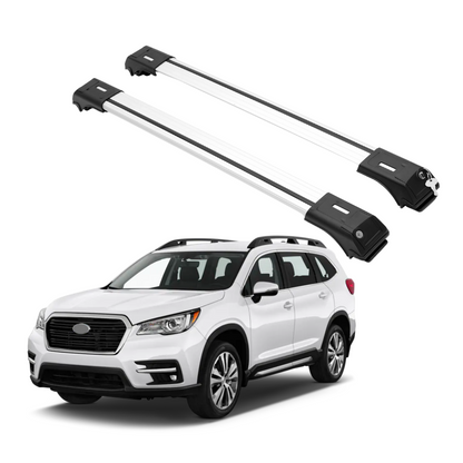 ERKUL Roof Rack Cross Bars Fits Subaru Ascent 2019-2026 Fits Raised Rails Silver