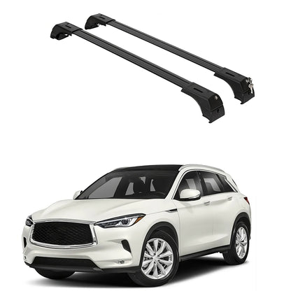 Erkul Roof Rack Cross Bars Fits Infiniti QX 50 2019-2025 Fits Flush Rails Black