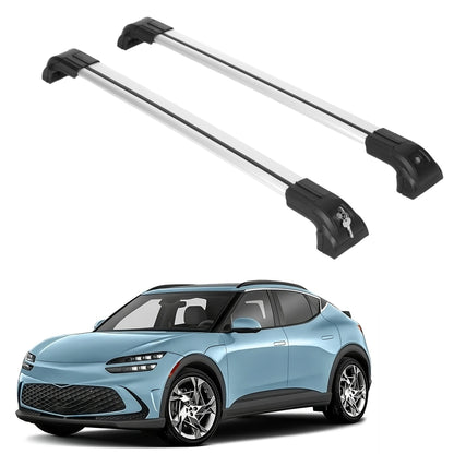 Heavy Duty Roof Rack Crossbars Fits Genesis GV60 2023-25 for Flush Rails Silver