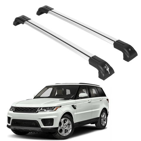 ERKUL Heavy Duty 220lbs Roof Rack Cross Bars for Range Rover Sport 2014-2022 | Solid Metal Mounts | Anti-Theft Lock Aluminum Crossbars for Rooftop Cargo Carrier Luggage Kayak Canoe | Silver