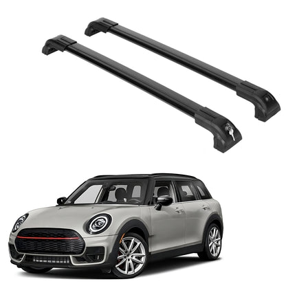 Heavy Duty 220 lbs Roof Rack Crossbars Fits Mini Clubman 2016-2024 With Metal Mounts Black