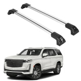 ERKUL Heavy Duty 220lbs Roof Rack Cross Bars for Cadillac Escalade Escalade ESV 2021-2024 | Solid Metal Mounts | Anti-Theft Lock Aluminum Crossbars for Rooftop Cargo Carrier Luggage Kayak | Silver