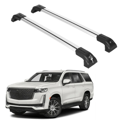 Heavy Duty Roof Rack Crossbar Fit Cadillac Escalade 2021-2025 Silver