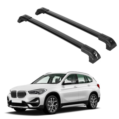 Heavy Duty 220 lbs Roof Rack Crossbars Fits BMW X1 2023-2025 With Metal Mounts Black