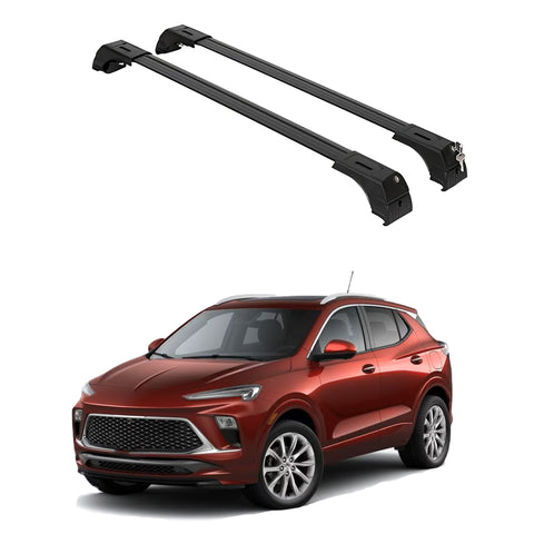 ERKUL Roof Rack Crossbars Fits Buick Encore GX 2020-2024 Aluminum Lockable Black