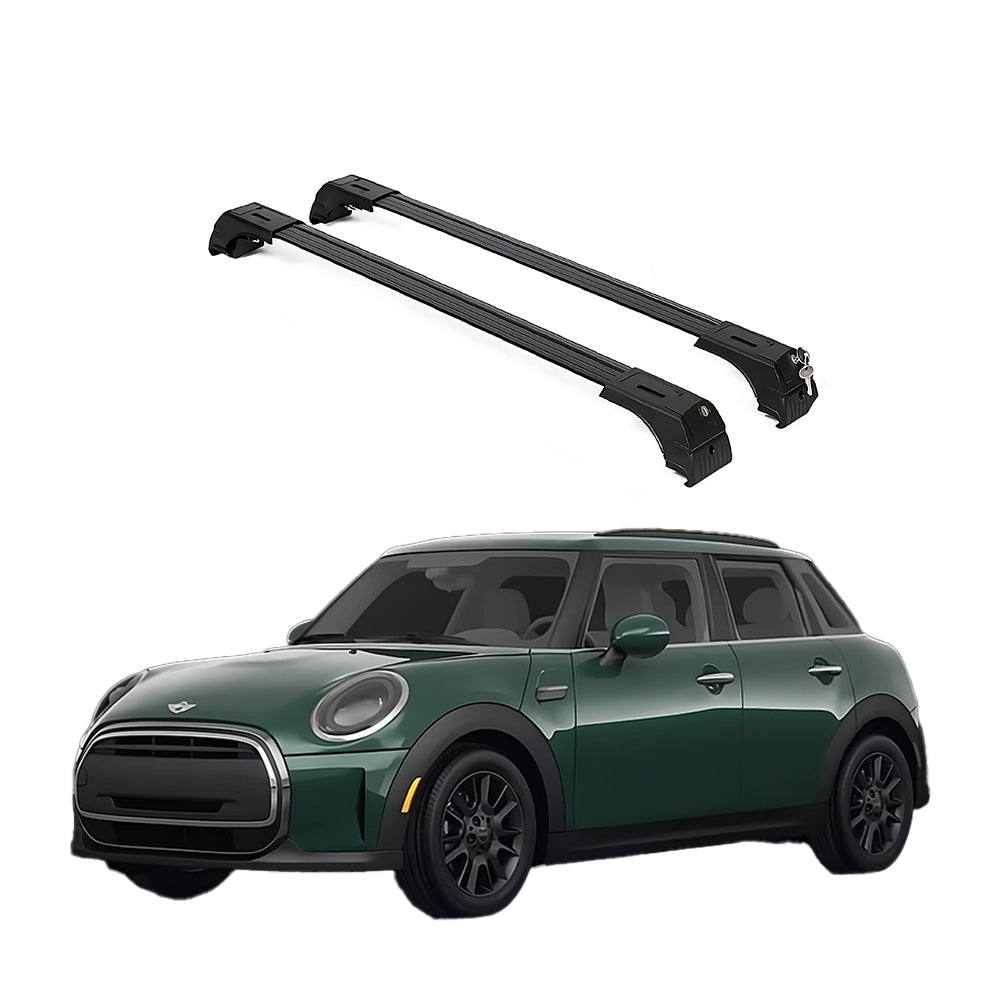 Erkul Roof Rack Cross Bars Fits Mini Hardtop 2014-2025 Fits Flush Rails Black