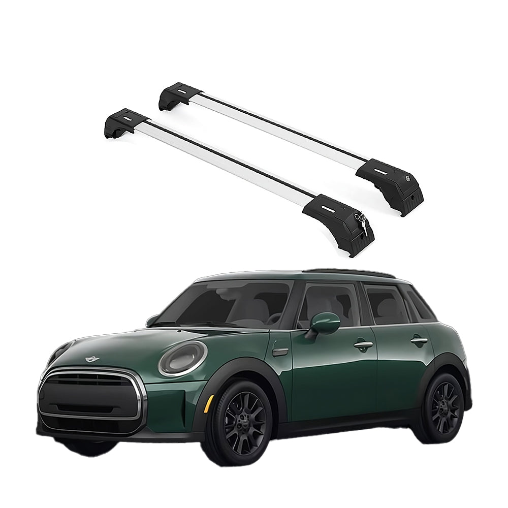 Erkul Roof Rack Cross Bars Fits Mini Hardtop 2014-2025 Fits Flush Rails Silver