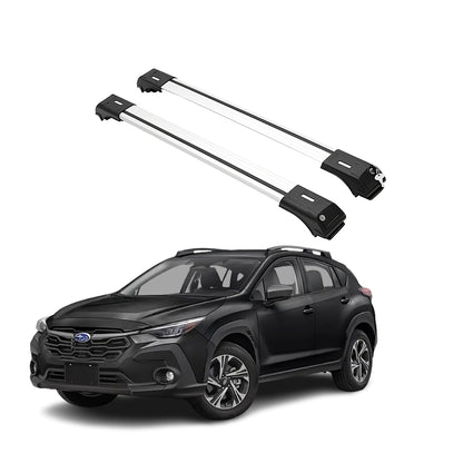 ERKUL Roof Rack Cross Bars Fit Subaru Crosstrek 2024-2026 Fits Raised Rails Silver