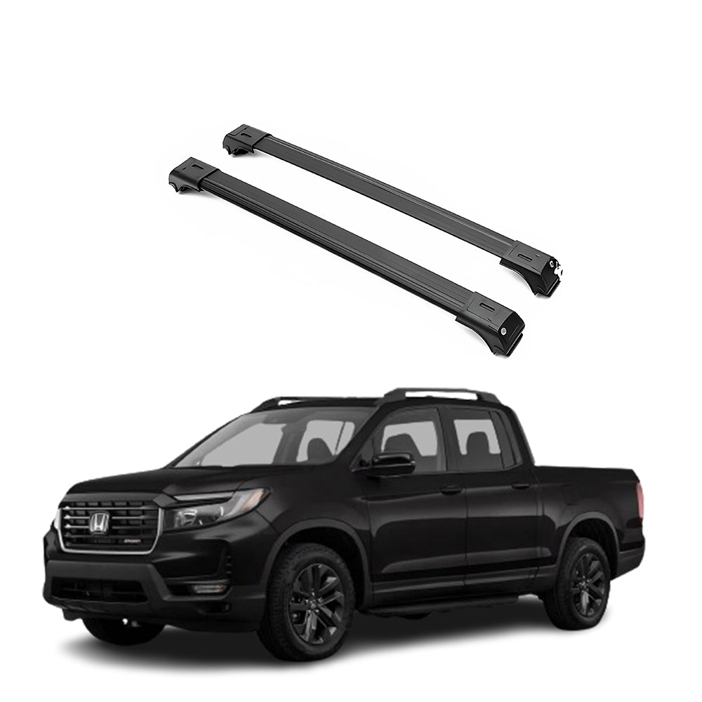 ERKUL Roof Rack Cross Bar Fit Honda Ridgeline 2017-2025 Fits Raised Rails Black