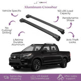 ERKUL Roof Rack Cross Bars for Honda Ridgeline 2017-2024 | Anti-Theft Lock Aluminum Crossbars for Rooftop Cargo Carrier Luggage Kayak Canoe Bike | Black