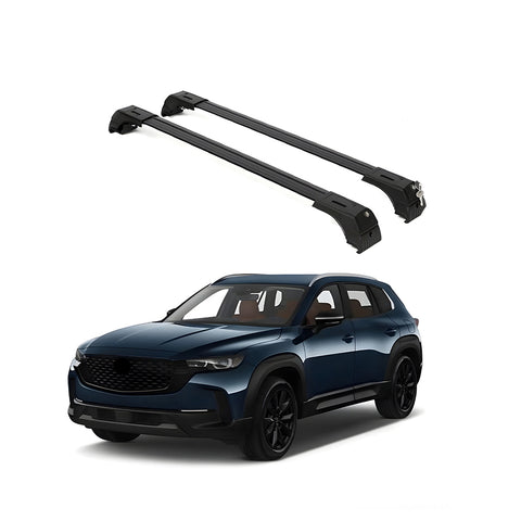 ERKUL Roof Rack Cross Bars for Mazda CX-50 2023-2024 | Aluminum Crossbars with Anti Theft Lock for Rooftop | Compatible with Flush Rails - Black