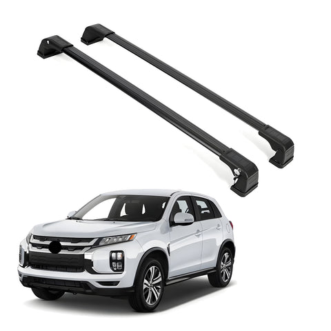 ERKUL Roof Rack Cross Bars for Mitsubishi Outlander Sport 2023-2024 | Aluminum Crossbars with Anti Theft Lock for Rooftop | Compatible with Fixed Points Roofs - Black