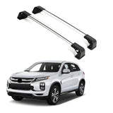 ERKUL Roof Rack Cross Bars for Mitsubishi Outlander Sport 2023-2024 | Aluminum Crossbars with Anti Theft Lock for Rooftop | Compatible with Fixed Points Roofs - Silver