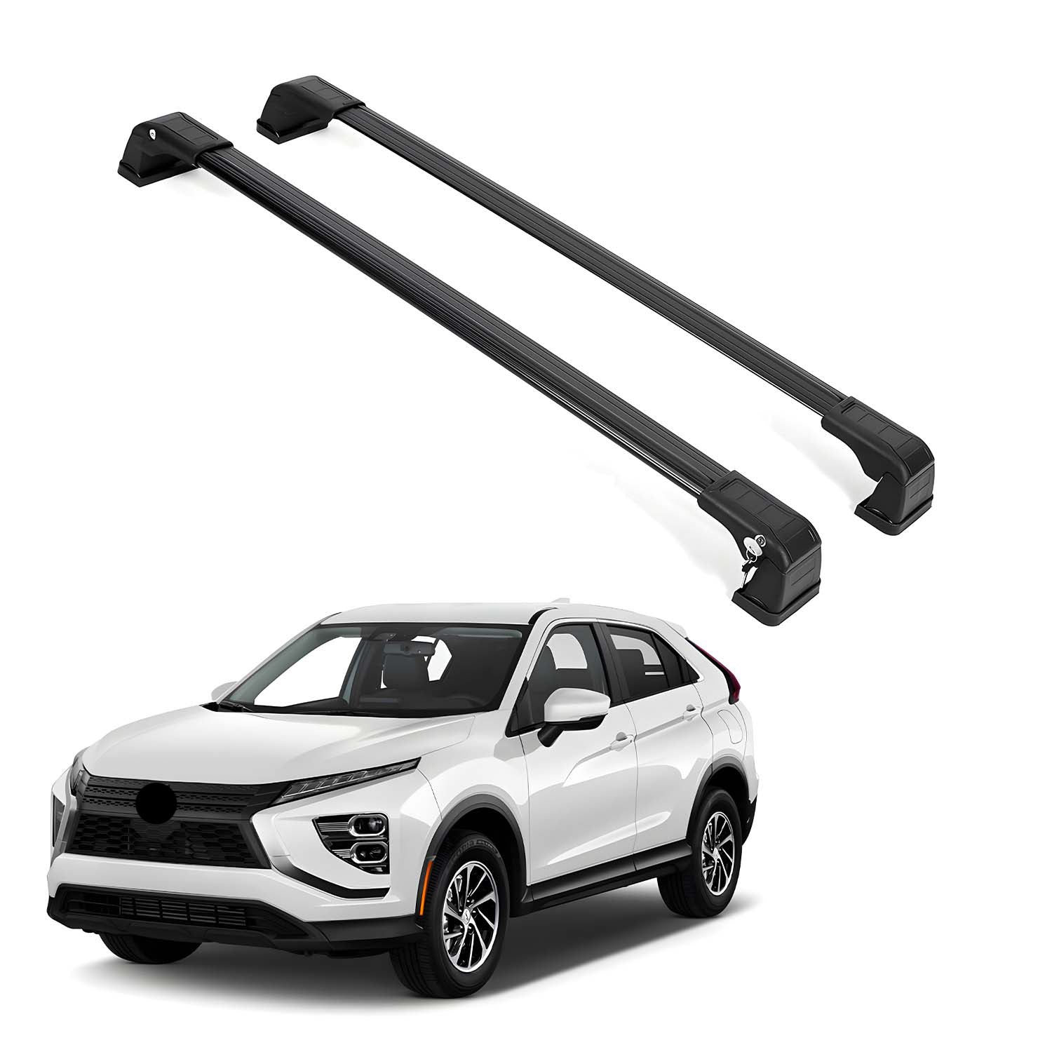 ERKUL Crossbars Fits Mitsubishi Eclipse Cross 2018-2025 Aluminum Lockable Black