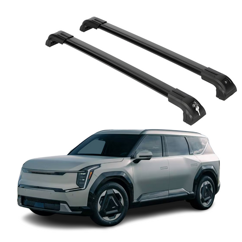 Heavy Duty Roof Rack Crossbars Fits Kia EV9 2024-2025for Flush Rails Black