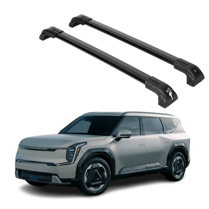 Heavy Duty 220 lbs Roof Rack Crossbars Fits Kia EV9 2024-2025With Metal Mounts Black