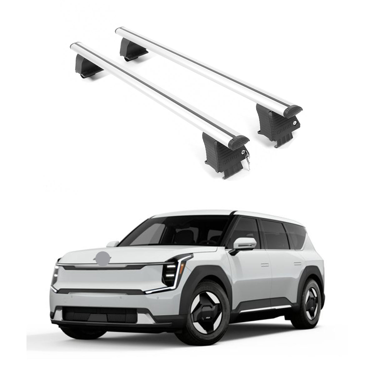 ERKUL Roof Rack Crossbars For KIA EV9 2024-2026
