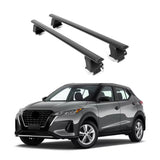 ERKUL Roof Rack Cross Bars for Nissan Kicks 2018-2024 | Aluminum Crossbars with Anti Theft Lock for Rooftop | Compatible with Bare/Naked Roofs - Black