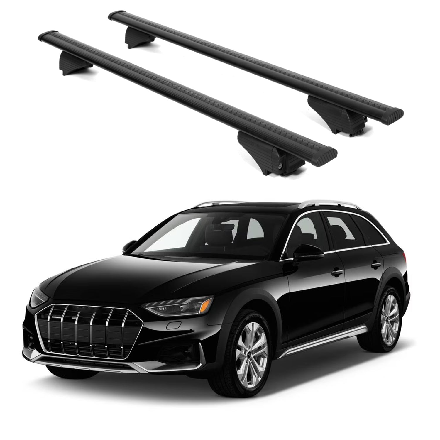 ERKUL Roof Rack Cross Bars for Audi A4 (B9) Allroad 2017-2025 - Black