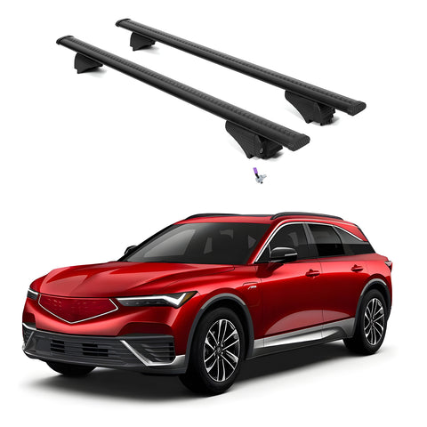 ERKUL Roof Rack Cross Bars for Acura ZDX 2024-2025 | Aluminum Crossbars with Anti Theft Lock for Rooftop | Compatible with Flush Rails - Black