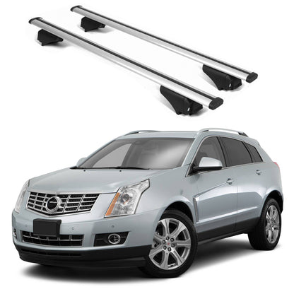 ERKUL Roof Rack Cross Bars for Cadillac SRX 2010 2016 For Raised Rails  - Silver