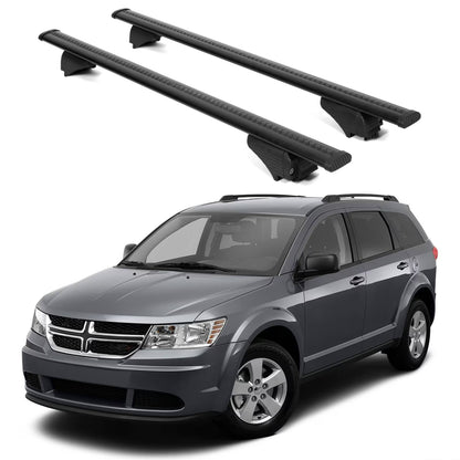 ERKUL Roof Rack Cross Bars for Dodge Journey 2013 2020 For Raised Rails  - Black