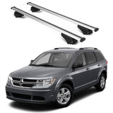 ERKUL Roof Rack Cross Bars for Dodge Journey 2013 2020 | Aluminum Crossbars with Anti Theft Lock for Rooftop | Compatible with Raised Rails   - Silver