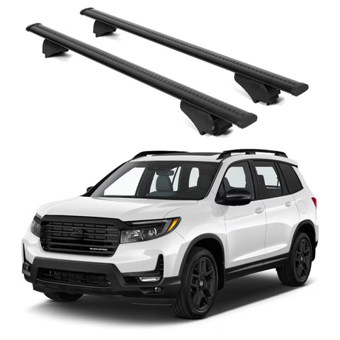 ERKUL Roof Rack Cross Bars for Honda Passport 2019 2024 | Aluminum Crossbars with Anti Theft Lock for Rooftop | Compatible with Raised Rails   - Black