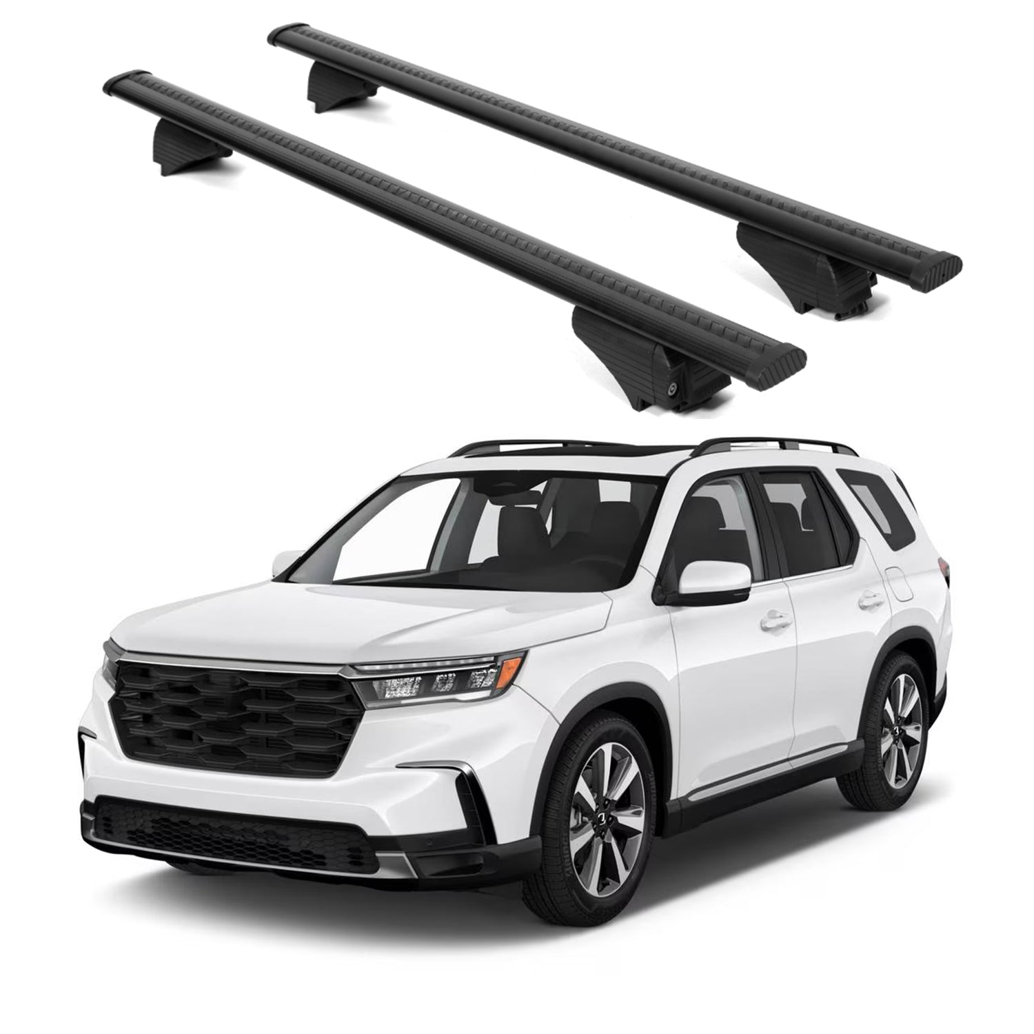 ERKUL Roof Rack Cross Bars for Honda Pilot 2023-2025 for Raised Rails - Black