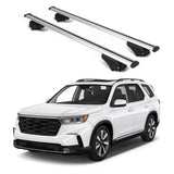 ERKUL Roof Rack Cross Bars for Honda Pilot 2023 2024 | Aluminum Crossbars with Anti Theft Lock for Rooftop | Compatible with Raised Rails   - Silver