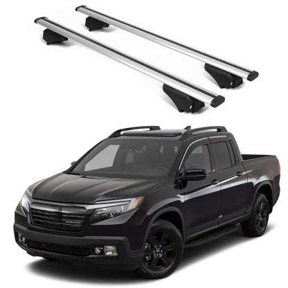 ERKUL Roof Rack Cross Bars for Honda Ridgeline 2017-2025 for Raised Rails-Silver