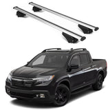 ERKUL Roof Rack Cross Bars for Honda Ridgeline 2017 2024 | Aluminum Crossbars with Anti Theft Lock for Rooftop | Compatible with Raised Rails   - Silver