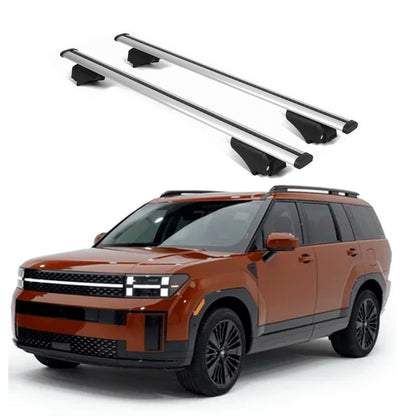 ERKUL Roof Rack Cross Bars for Hyundai Santa Fe 2024-25 for Raised Rails Silver