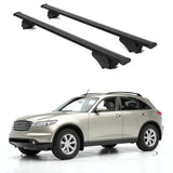 ERKUL Roof Rack Cross Bars for Infiniti FX35 2003 2013 | Aluminum Crossbars with Anti Theft Lock for Rooftop | Compatible with Raised Rails   - Black