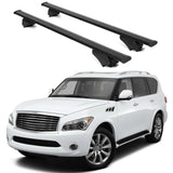 ERKUL Roof Rack Cross Bars for Infiniti QX56 2011 2013 | Aluminum Crossbars with Anti Theft Lock for Rooftop | Compatible with Raised Rails   - Black