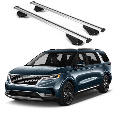 ERKUL Roof Rack Cross Bars for KIA Carnival 2022-2025 for Raised Rails - Silver