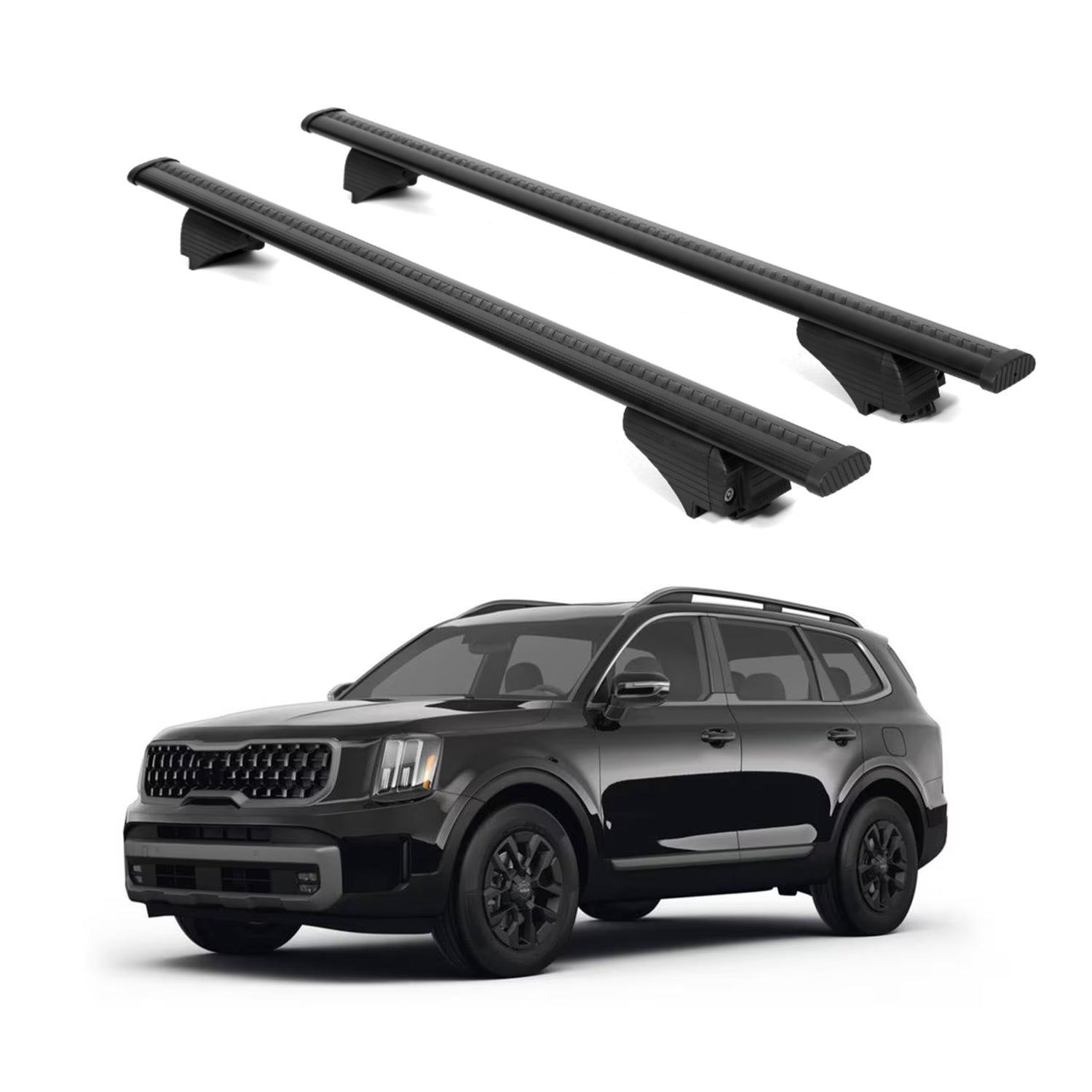 ERKUL Roof Rack Cross Bars for KIA Sorento 2021-2025 for Raised Rails - Black